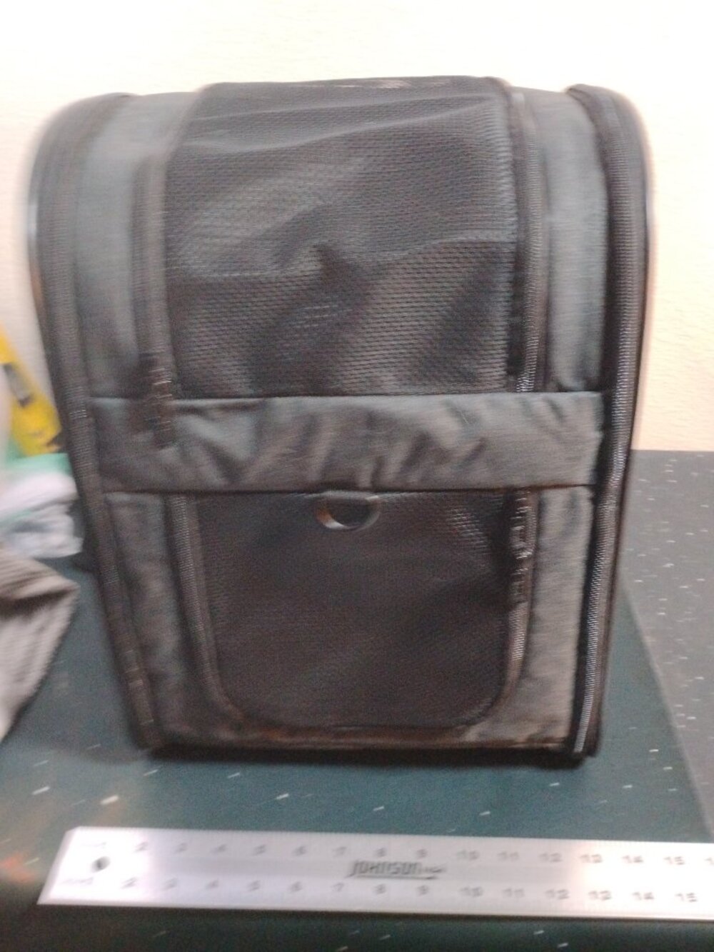 Pet Carrier Backpack Breathable Mesh Window Small Dog Cat Travel Bag Black